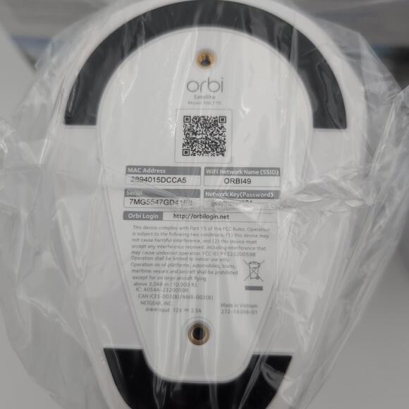 Netgear Orbi 770 Series Tri-band Mesh Wi-Fi 7 - Satellite RBE770 & Router RBE771 - Picture 15 of 15